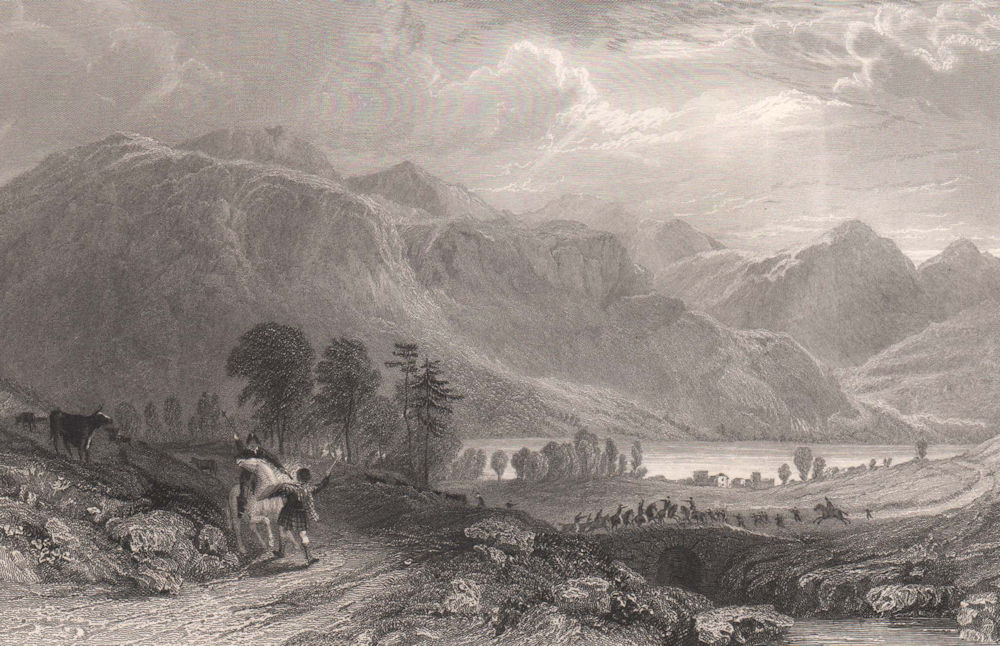 Loch Long, from Glen Croe. Argyllshire, West Highlands. Scotland. ALLOM 1838