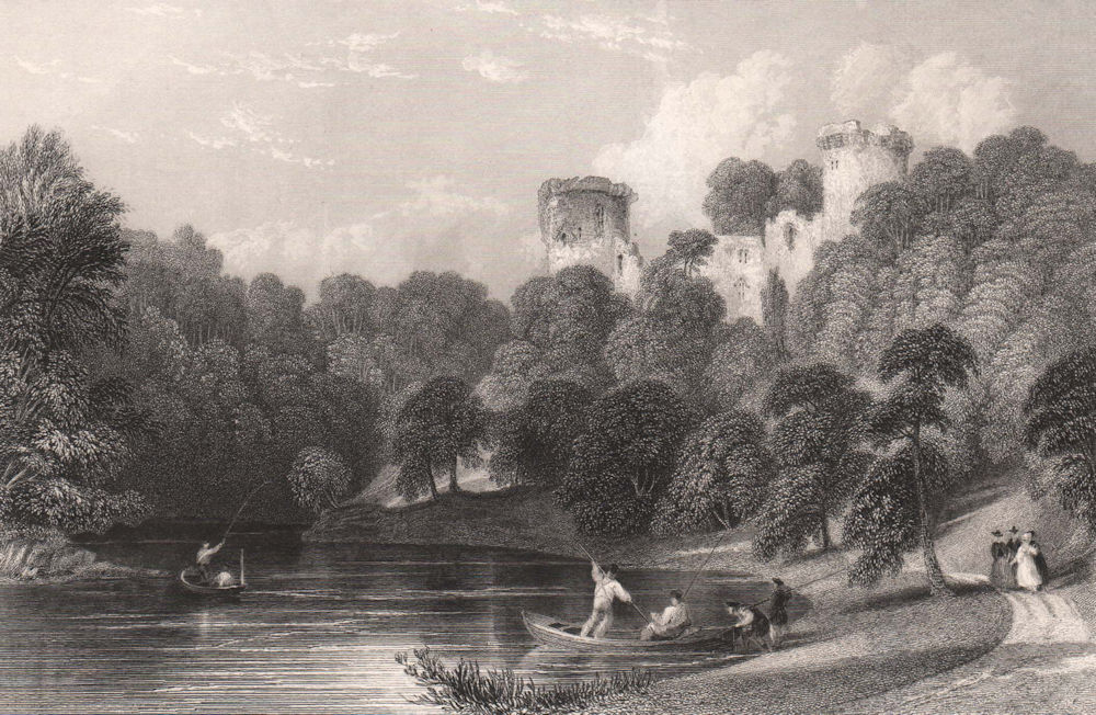 Bothwell Castle on the Clyde. Lanarkshire. Scotland. ALLOM 1838 old print