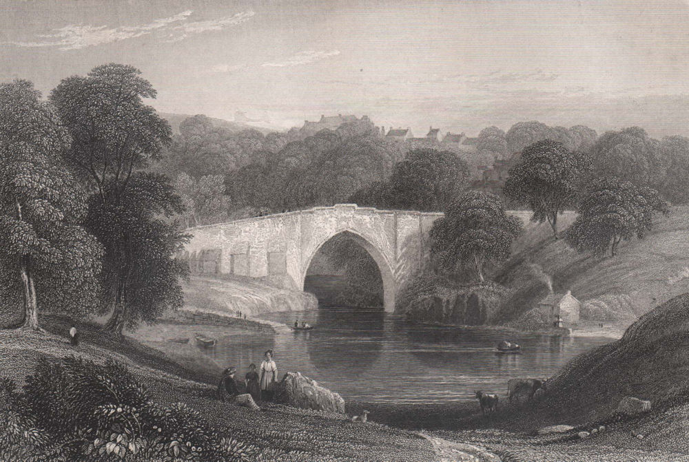 Bridge of Don. Or Brig o'Balgownie, Aberdeenshire. Scotland. PURSER 1838 print