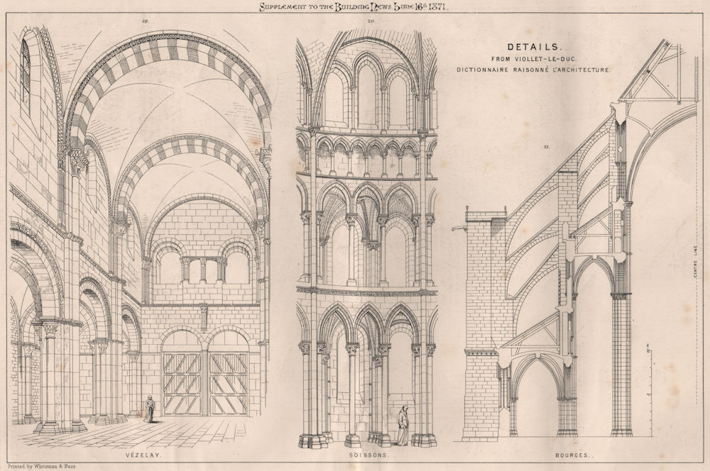 Details from Viollet-le-duc, Dictionnaire Raisonné L'Architecture 1871 print