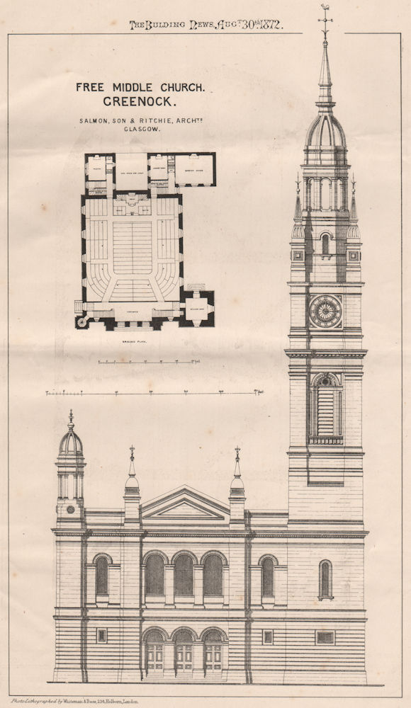 Free Middle Church, Greenock; Salmon Son & Ritchie Architects, Glasgow 1872