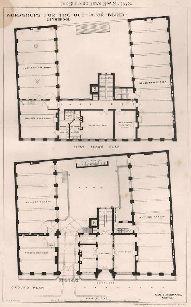 Workshops for the out-door blind, Liverpool; Geo. T. Redmayne Architect (2) 1873