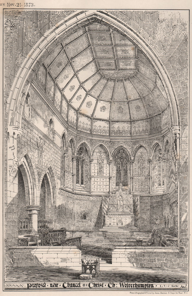 Associate Product Proposed new chancel, Christ Church, Wolverhampton; EFC Clarke, Architect 1873