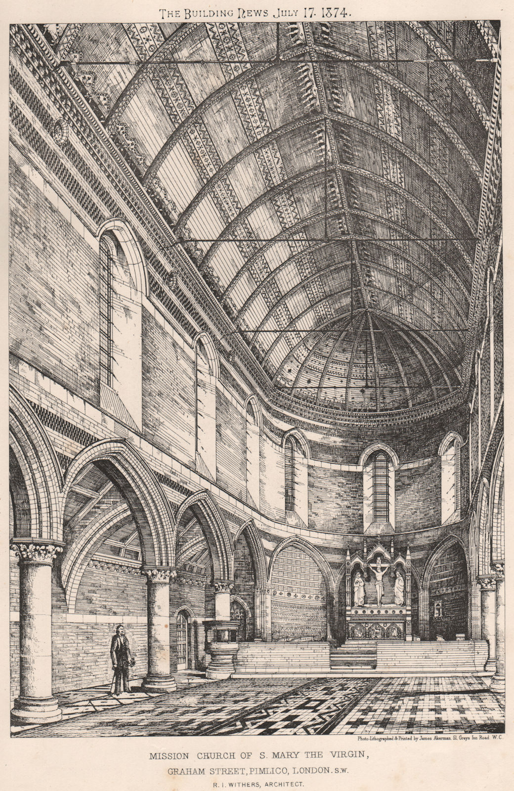 Mission church of St. Mary the Virgin, Graham Street, Pimlico, London 1874