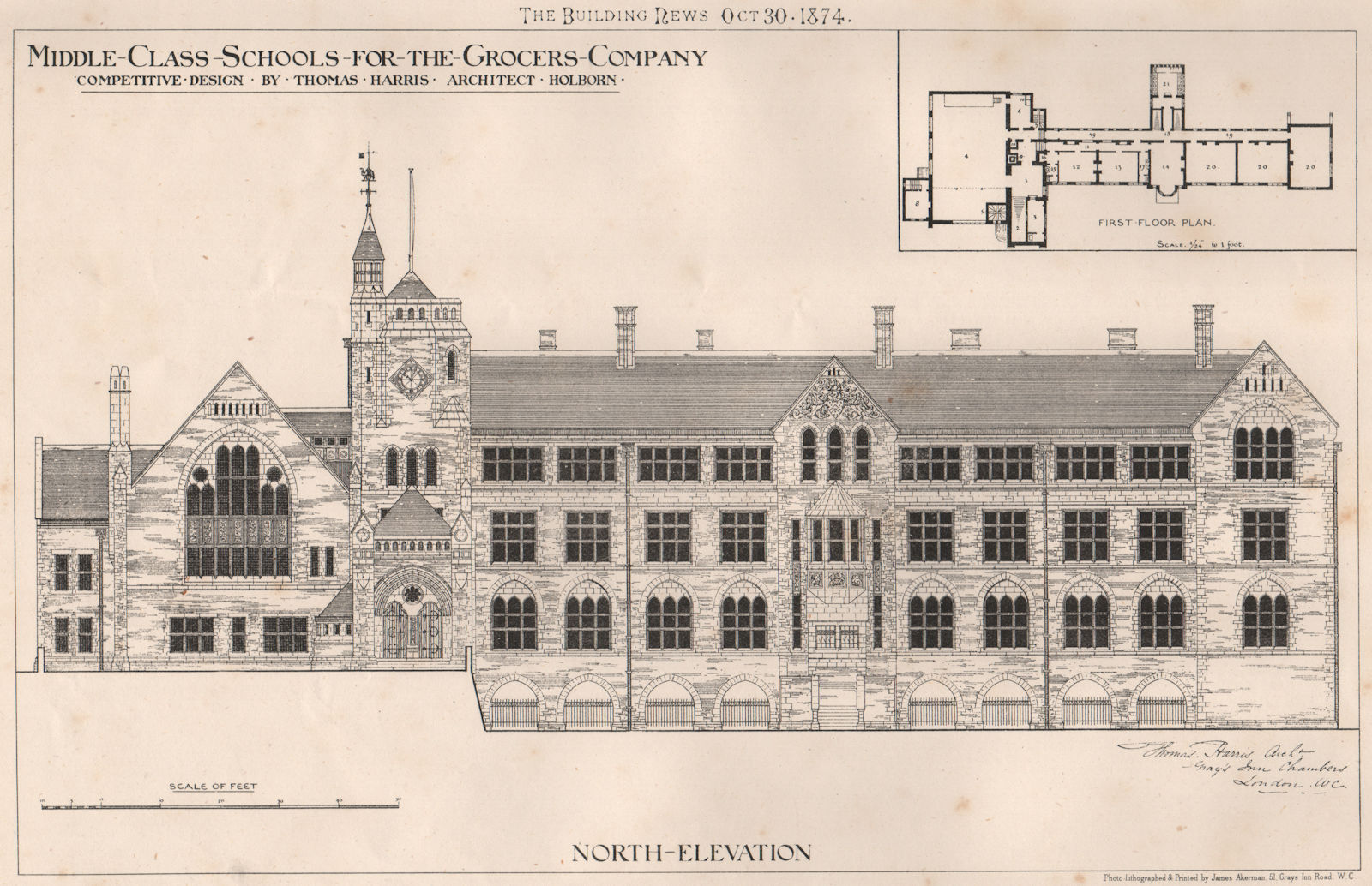 Associate Product Middle Class Schools for the Grocers' Company; Thomas Harris Archt. Hackney 1874