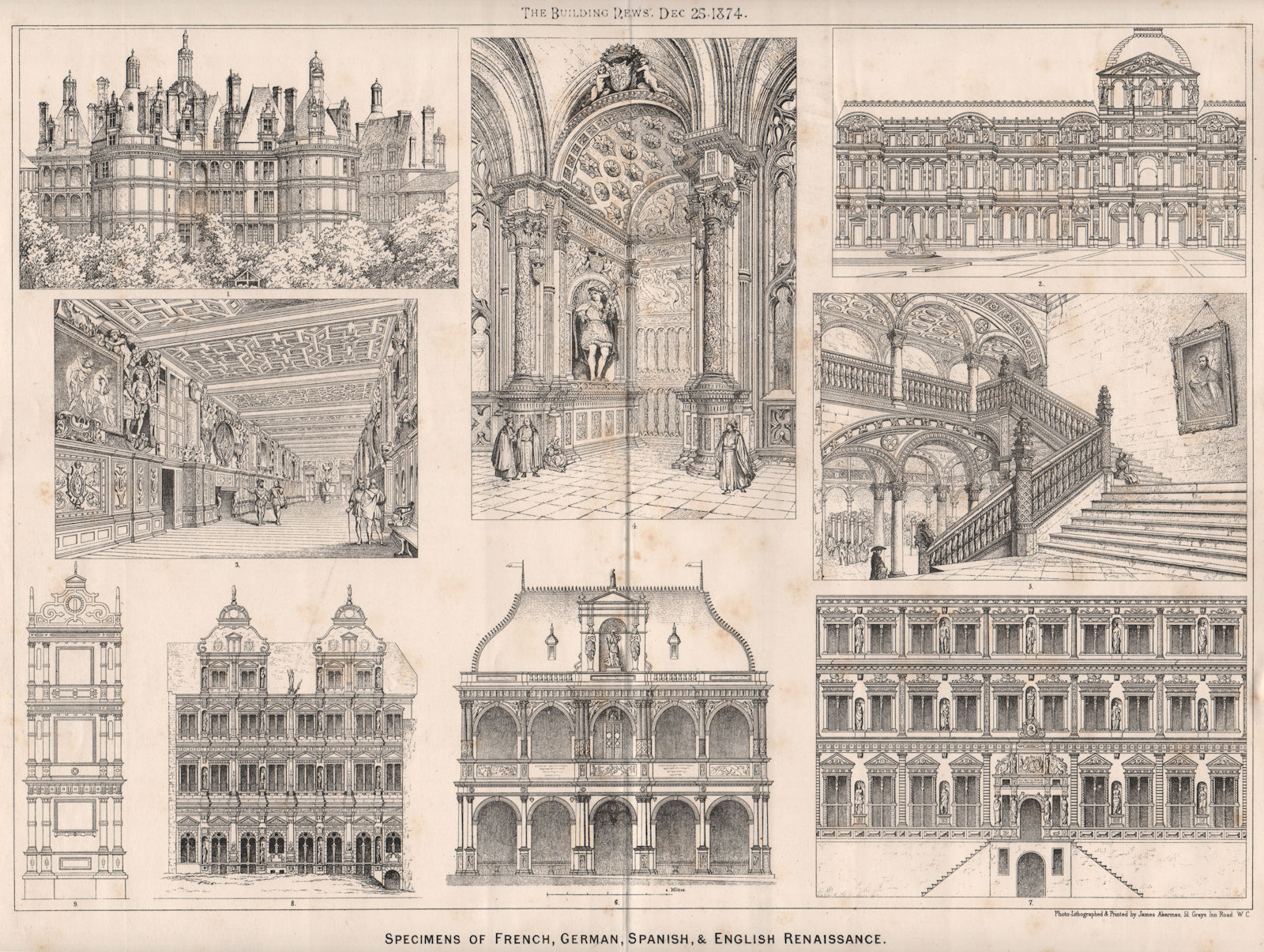 Associate Product Specimens of French, German, Spanish, & English Renaissance. Decorative 1874