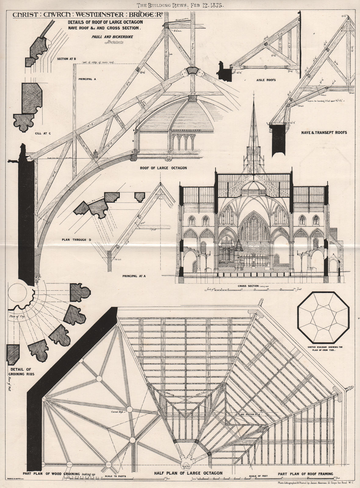 Associate Product Christ Church, Westminster Bridge Rd; Paul & Bickerdike, Architect 1875 print