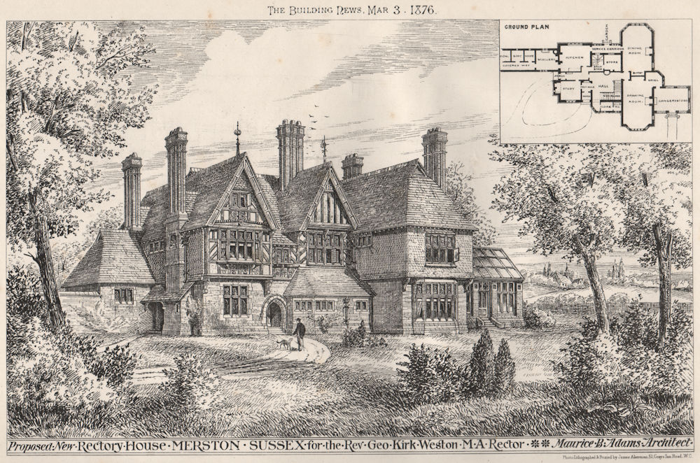 Associate Product Rectory House, Merston, Sussex, (Rev Geo Kirk Weston); Maurice Adams Archt 1875