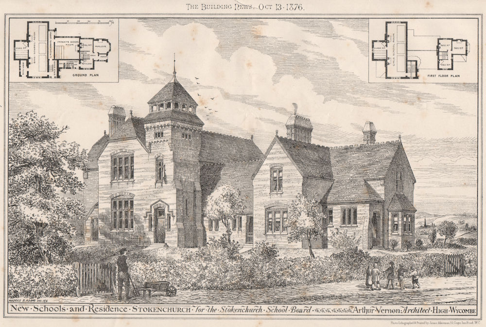 Schools & residence,for the Stokenchurch School Board; Arthur Vernon Archt 1876