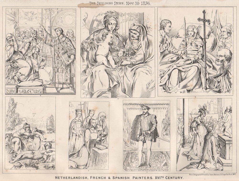 Associate Product Netherlandish, French & Spanish painters XVIth. Century. Netherlands 1876