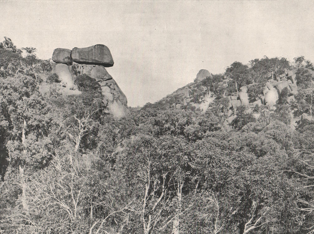 Associate Product Buffalo Mountains. The Devil's Couch. Victoria, Australia. 1908 old print