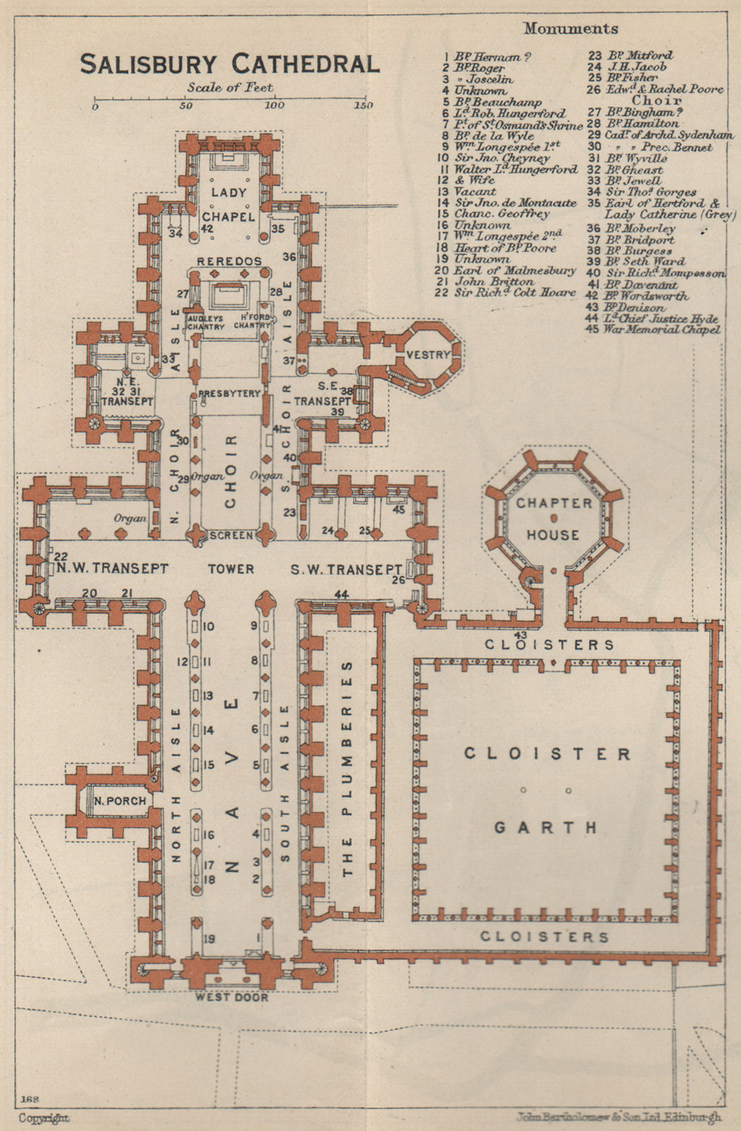 Associate Product SALISBURY cathedral vintage floor plan. Wiltshire 1939 old vintage map chart