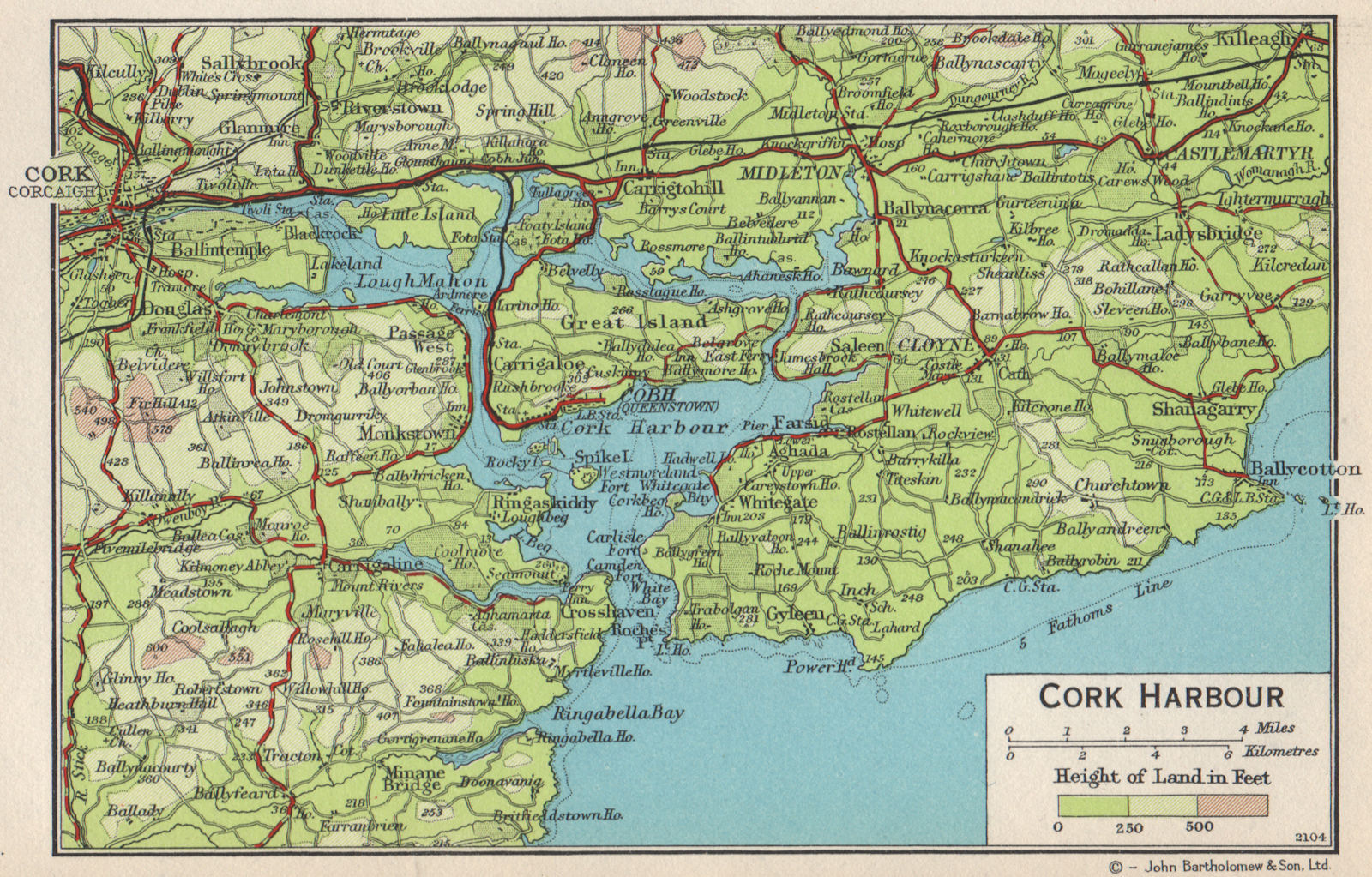 CORK HARBOUR. Vintage map plan. Corcaigh. Ireland 1962 old vintage chart