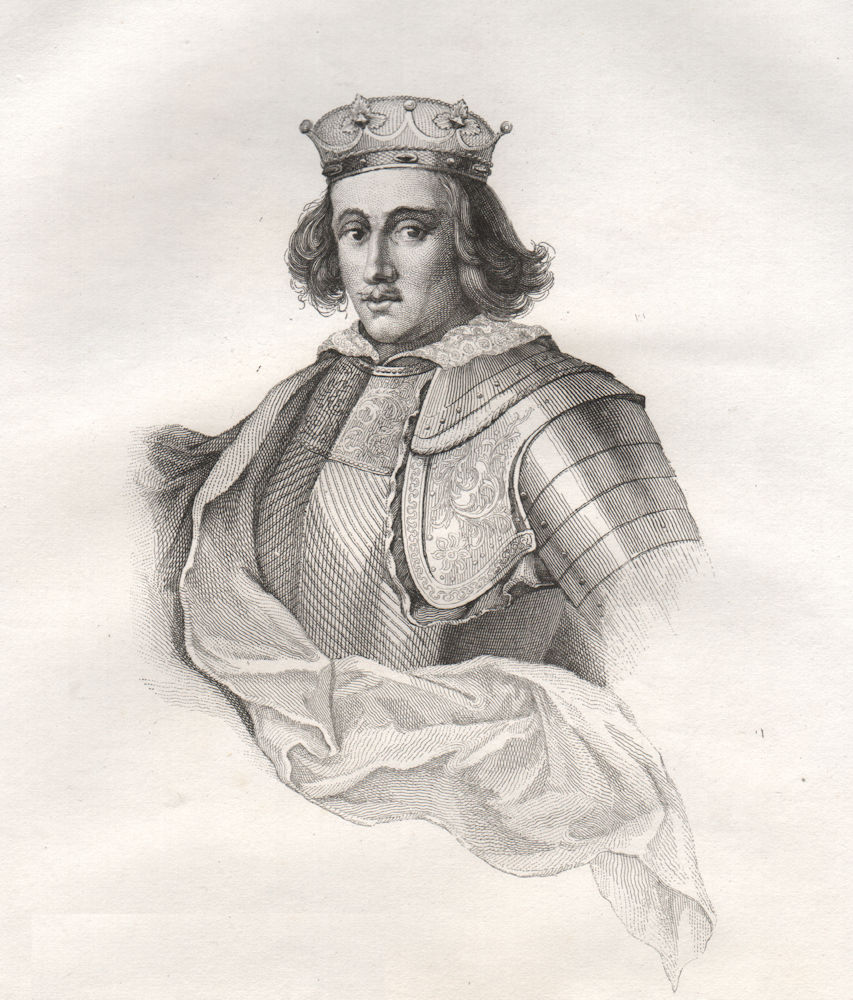 Associate Product Wladyslaw III, the Varnénien King of Poland (1434-1444). Poland 1835 old print