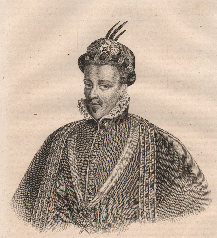 Henri de Valois, King of Poland, Grand Duke of Lithuania 1835 old print