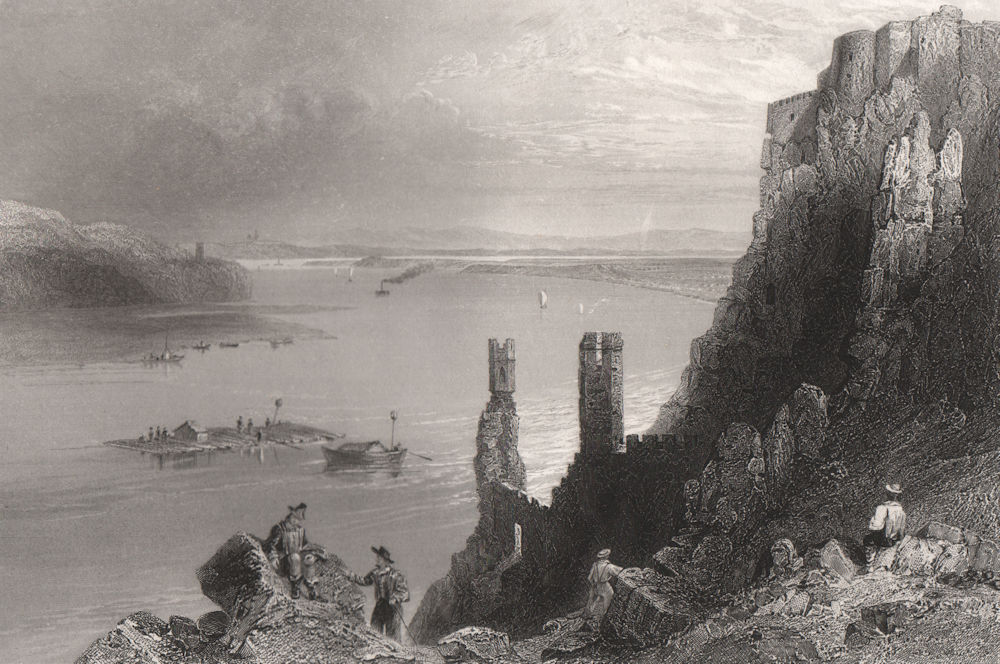 Associate Product The Nun's Tower, Devin Castle, Bratislava, Slovakia. Danube Donau. BARTLETT 1840