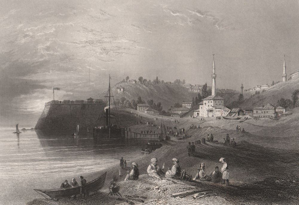 Associate Product Rousse (Ruse), Bulgaria. Danube Donau. BARTLETT 1840 old antique print picture
