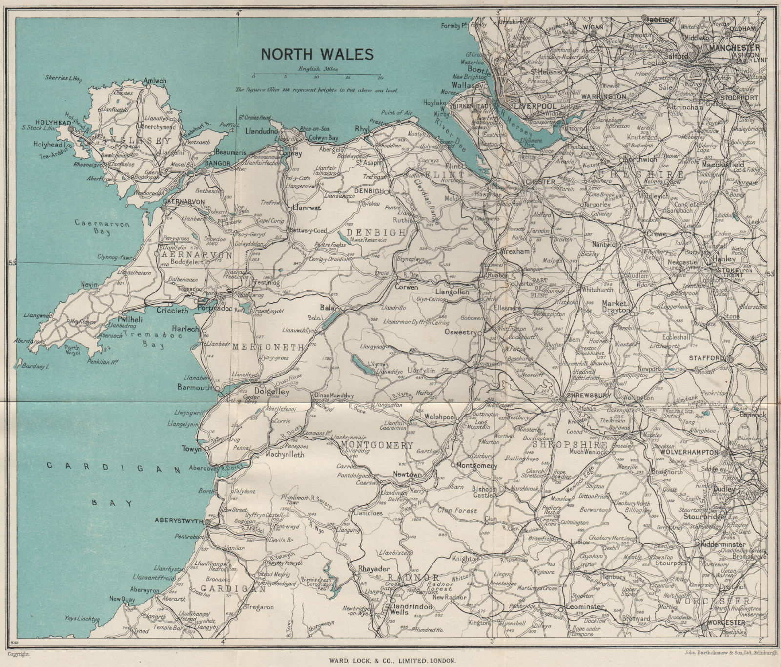 Associate Product NORTH WALES. Rhyl Flint. WARD LOCK 1950 old vintage map plan chart