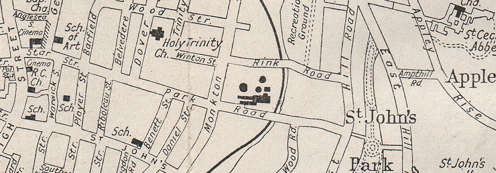 RYDE Vintage Town City Plan Isle Of Wight WARD LOCK 1950 Old Vintage Map   P 6 071811c 