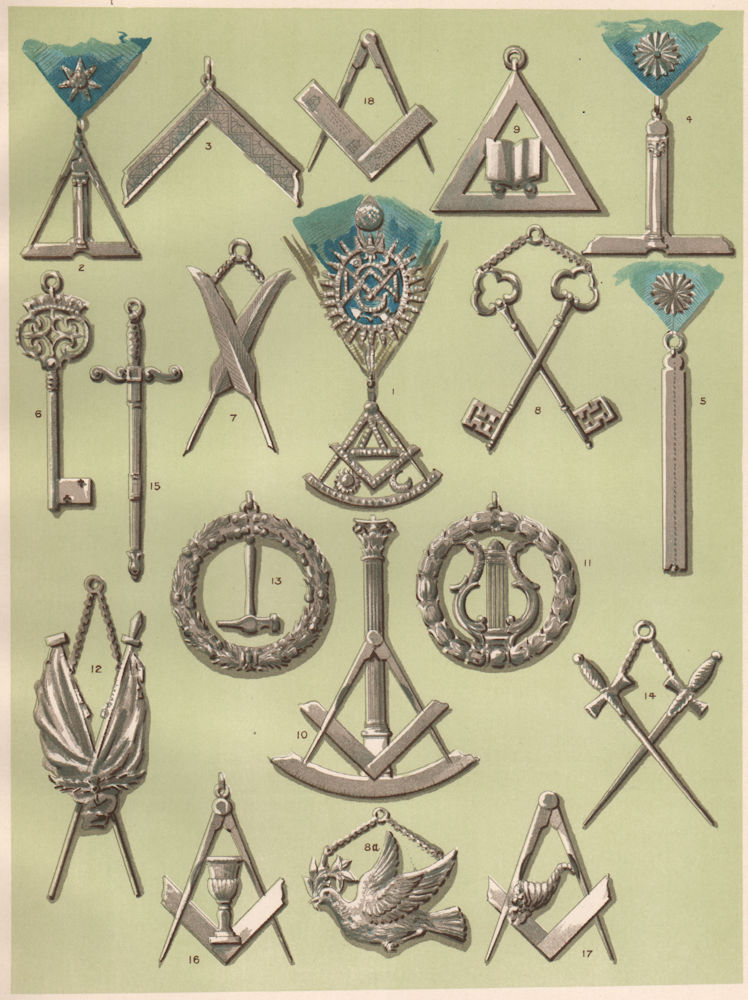 Associate Product FREEMASONRY. Scottish Private Lodge Jewels. Edinburgh Lodge - Mary's Chapel 1882