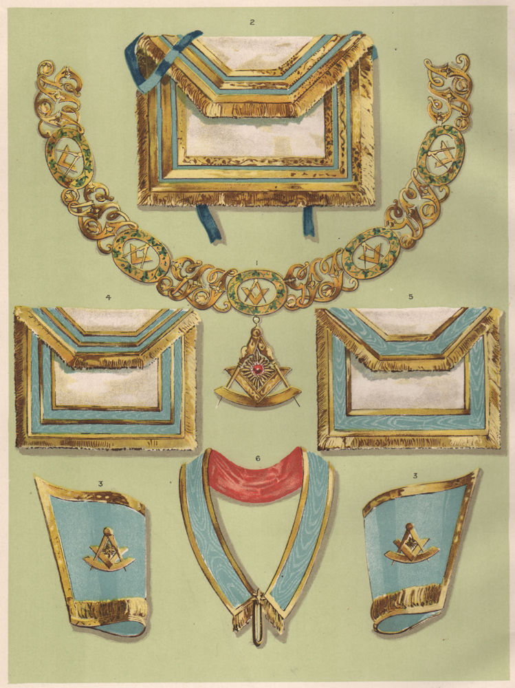 Associate Product FREEMASONRY. Regalia of The Grand Officers of The Grand Lodge of Ireland 1882