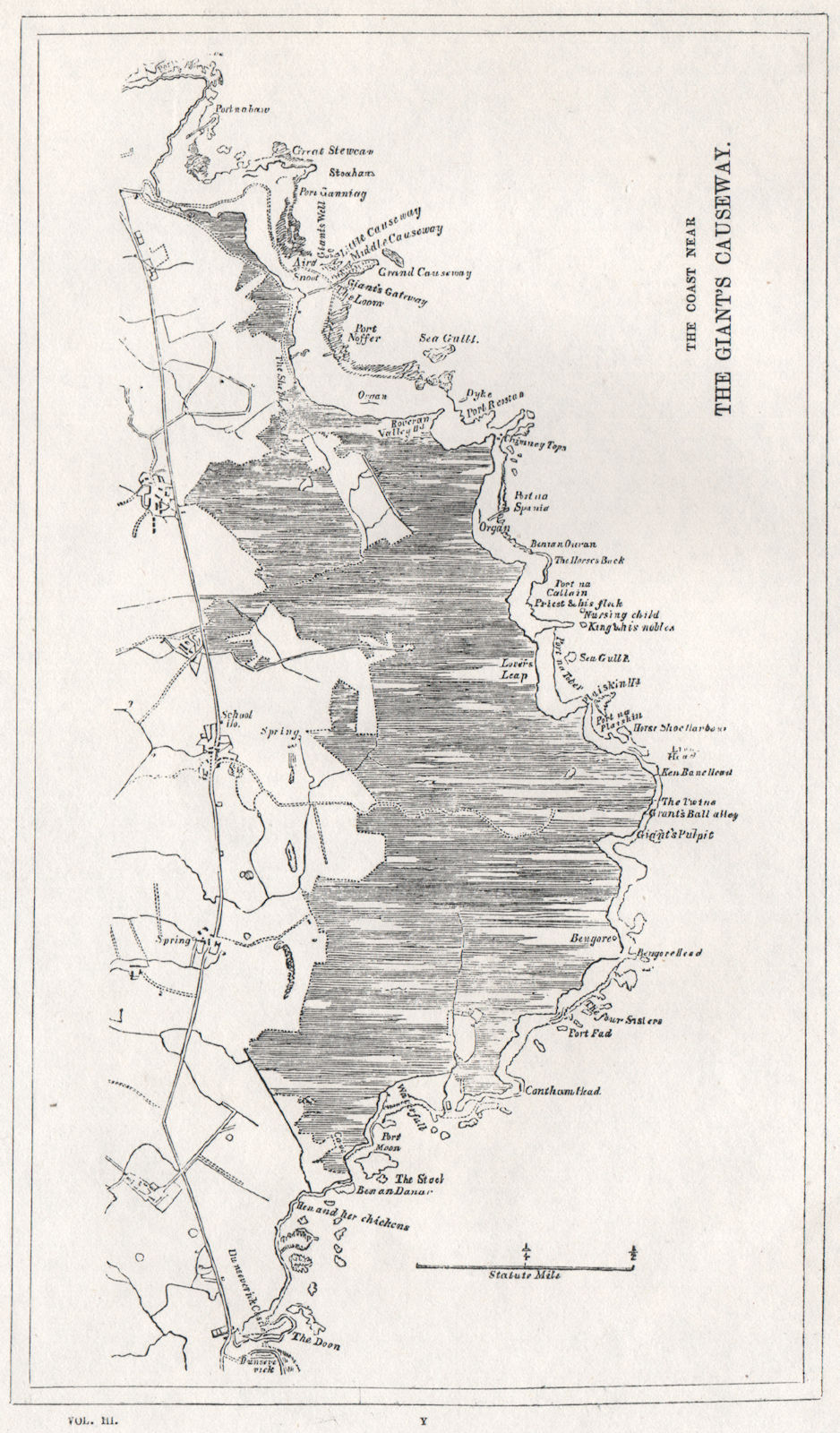 Associate Product The coast near The Giant's Causeway. Ulster, Ireland 1835 old antique map