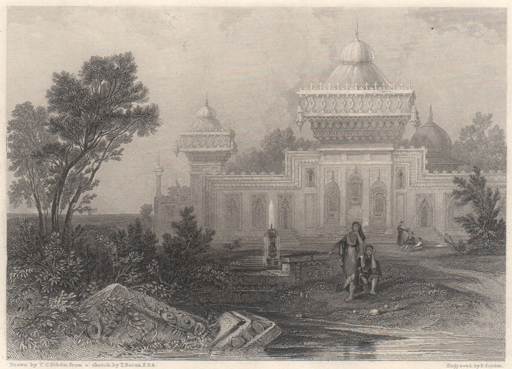 Associate Product Shrine of Mohammed Khan, near Deeg, India. Islam. Muslim 1840 old print