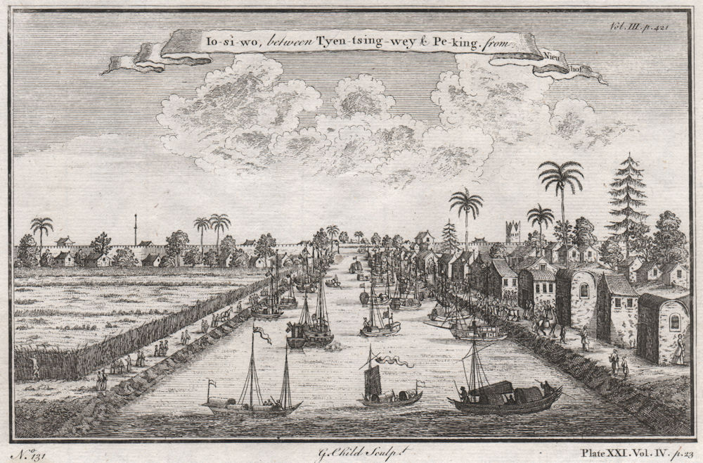 Associate Product CHINA. Io si wo, on Haihe river between Tianjin & Beijing. After NIEUHOF 1746