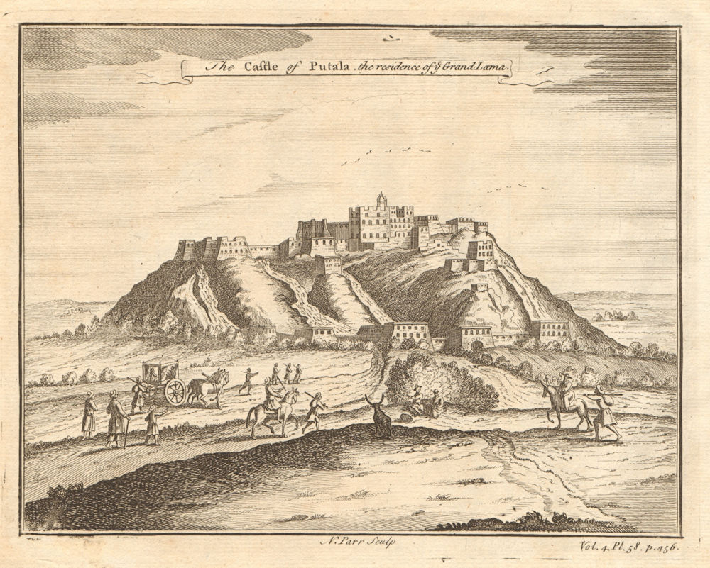 Associate Product TIBET. The Castle of Potala, Lhasa, the residence of the Grand (Dalai) Lama 1746