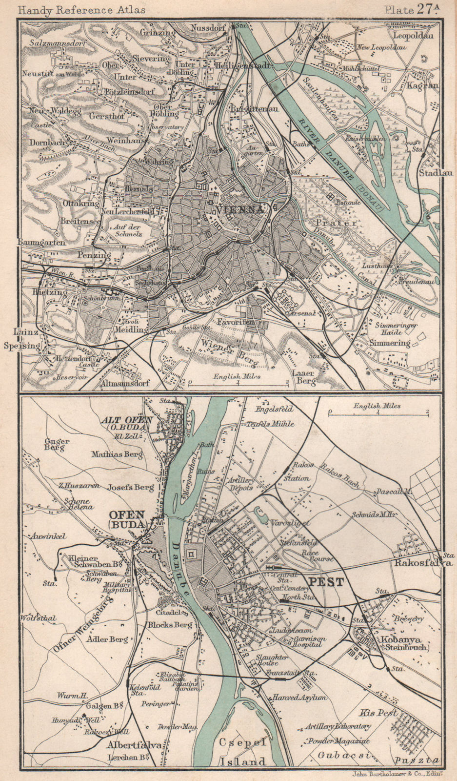 Environs of Vienna & Ofen (Buda) & Pest. Budapest. Austria-Hungary 1904 map