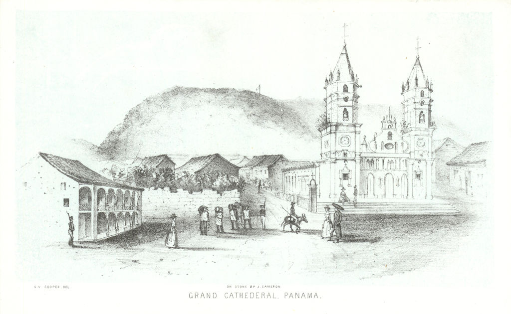 Associate Product 'Grand Cathederal' Metropolitan Cathedral, Panama City. George Cooper litho 1853