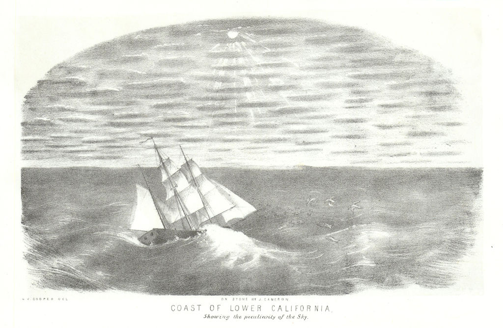 'Coast of Lower California….', Baja California, by George Cooper 1853 print