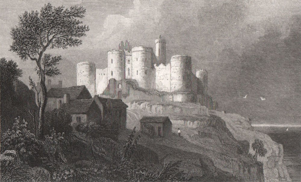 Associate Product Harlech Castle, Merionethshire, Wales, by Henry Gastineau. Snowdonia 1835