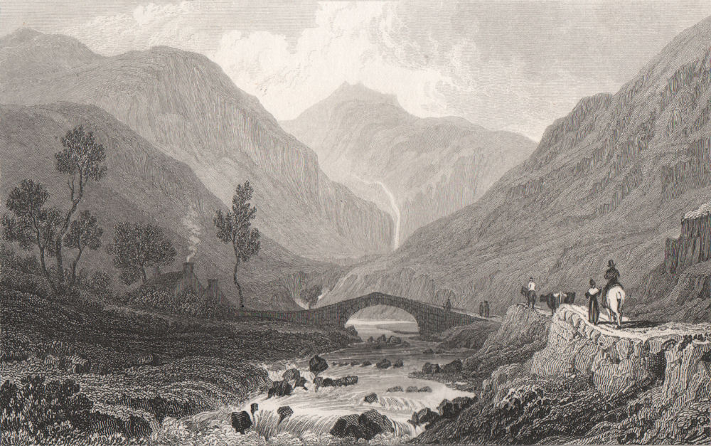 Associate Product View near Abergwyngregyn, Caernarfonshire, by Henry Gastineau. Snowdonia 1835