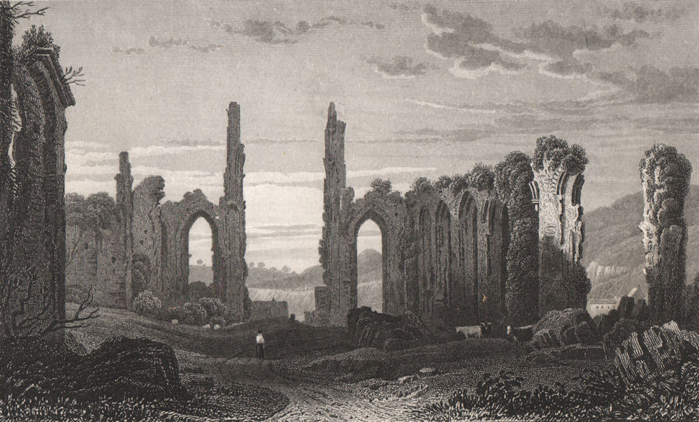 Associate Product Remains of the abbey church, Neath, Glamorganshire, by Henry Gastineau 1835