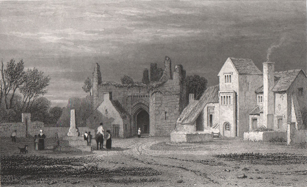 Remains of Llandaff Castle, Glamorganshire, Wales, by Henry Gastineau 1835