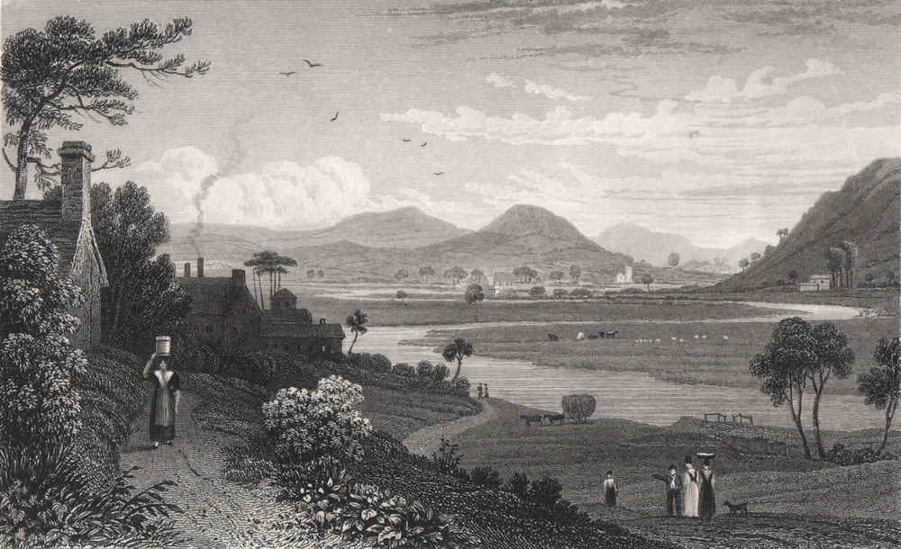 Vale of the Towy (Tywi) near Carmarthen, Wales, by Henry Gastineau 1835 print