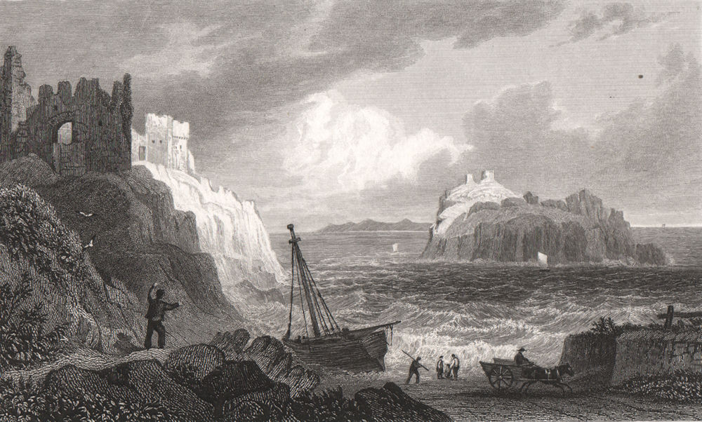 St. Catherine's Island (Ynys Catrin), Tenby, Pembrokeshire. Henry Gastineau 1835