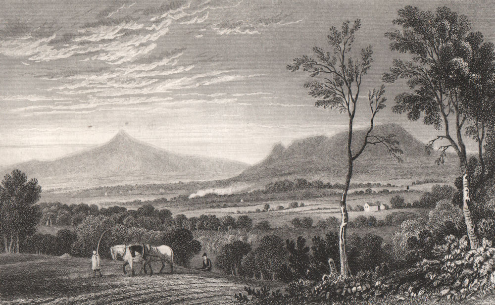 The Sugar Loaf & Skirrid Mountains, Monmouthshire, by Henry Gastineau 1835