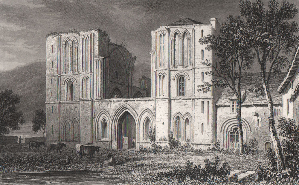 Associate Product Llanthony Priory, West front, Monmouthshire, Wales, by Henry Gastineau 1835