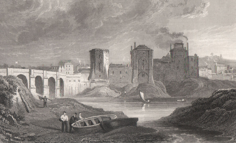 Newport, Monmouthshire, Monmouthshire by Henry Gastineau 1835 old print