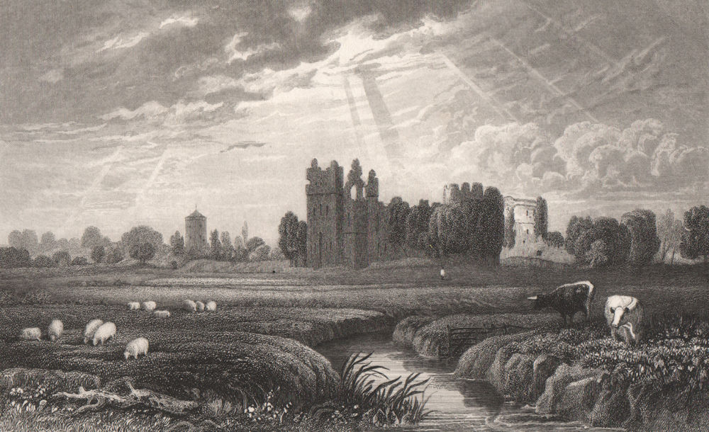 Caldicot Castle, Caldicot Level, Monmouthshire, Wales, by Henry Gastineau 1835