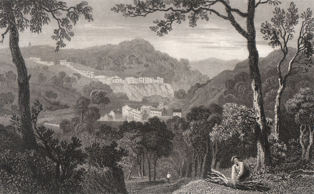 View near Pontypool, Monmouthshire, Wales, by Henry Gastineau 1835 old print