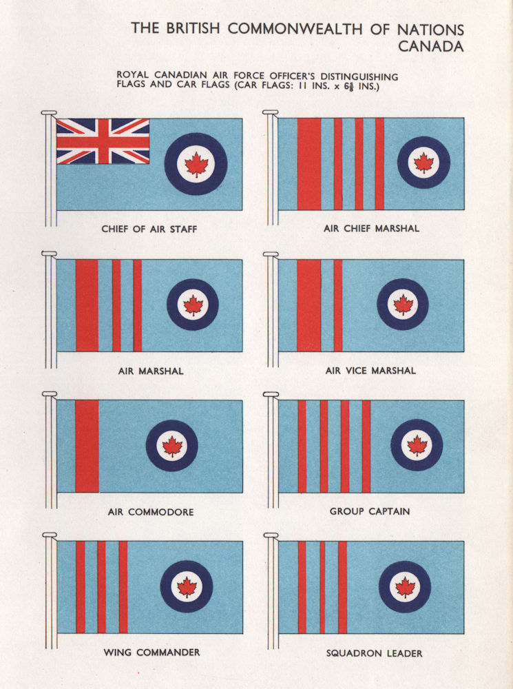 ROYAL CANADA AIR FORCE FLAGS Chief of Air Staff Marshal Commodore ...