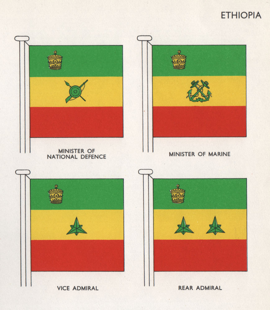 Associate Product ETHIOPIA FLAGS. Minister of National Defence/Marine. Vice/Rear Admiral 1958
