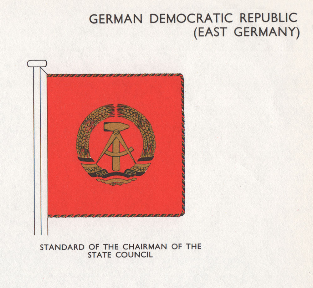 GDR (EAST GERMANY) FLAGS. Standard of the Chairman of the State Council 1958