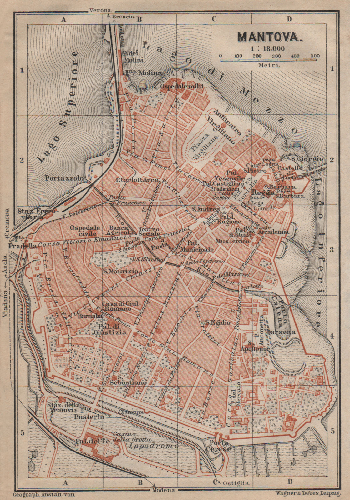 Associate Product MANTOVA (MANTUA) antique town city plan piano urbanistico. Italy mappa 1903
