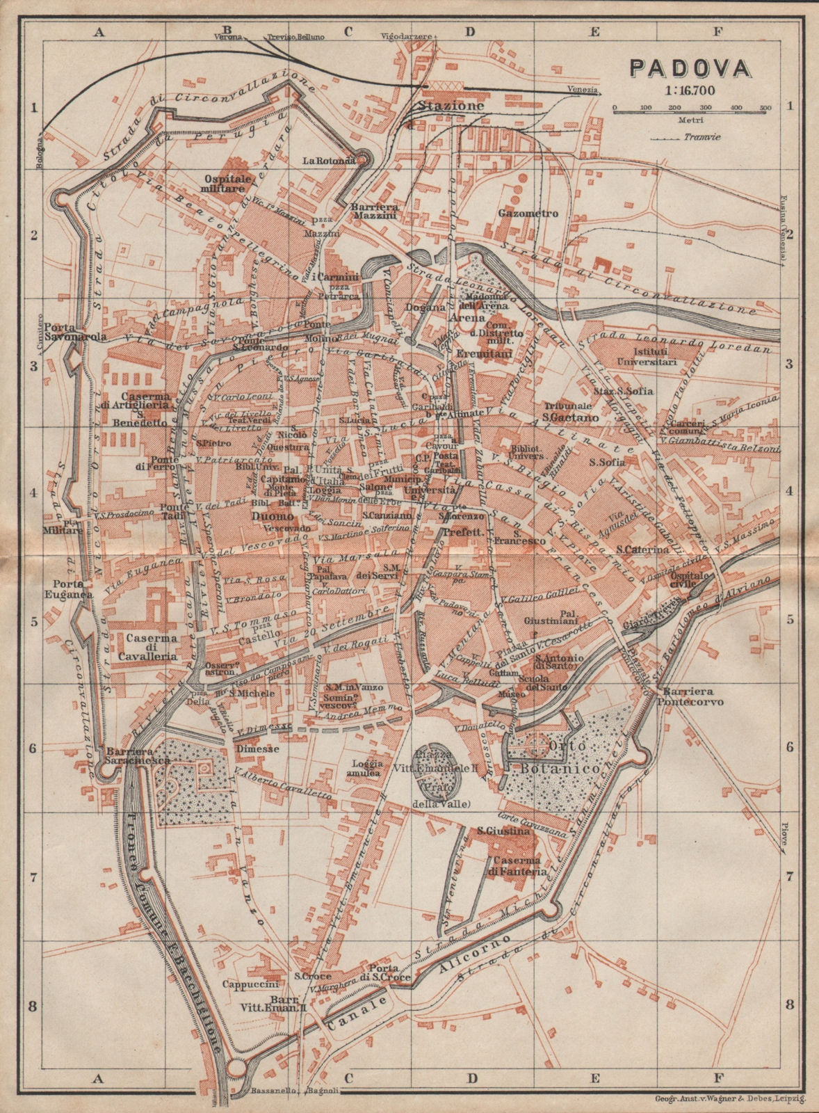 Associate Product PADOVA PADUA antique town city plan piano urbanistico. Italy mappa 1906