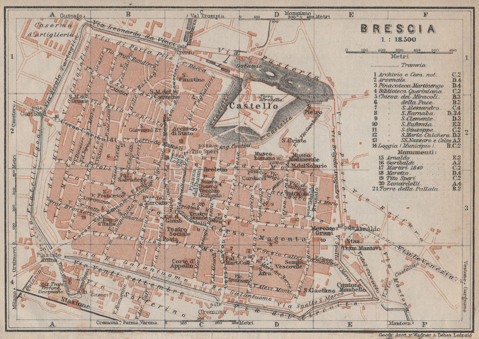 Associate Product BRESCIA antique town city plan piano urbanistico. Italy mappa 1913 old