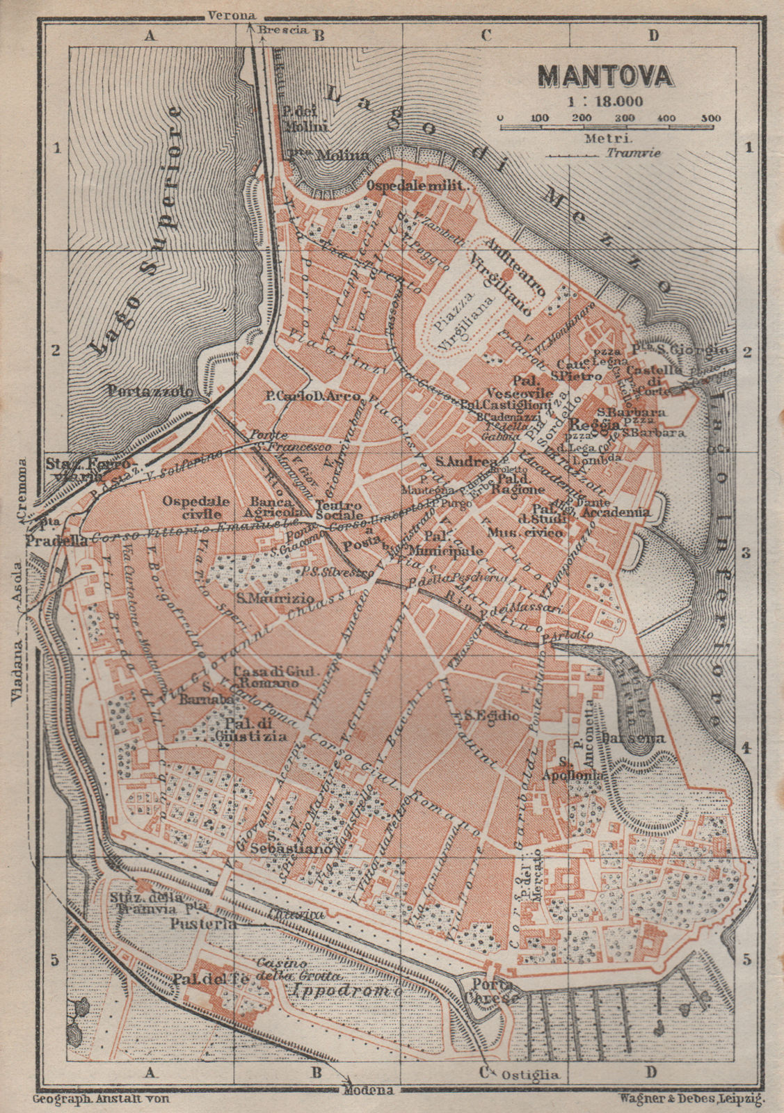Associate Product MANTOVA (MANTUA) antique town city plan piano urbanistico. Italy mappa 1913